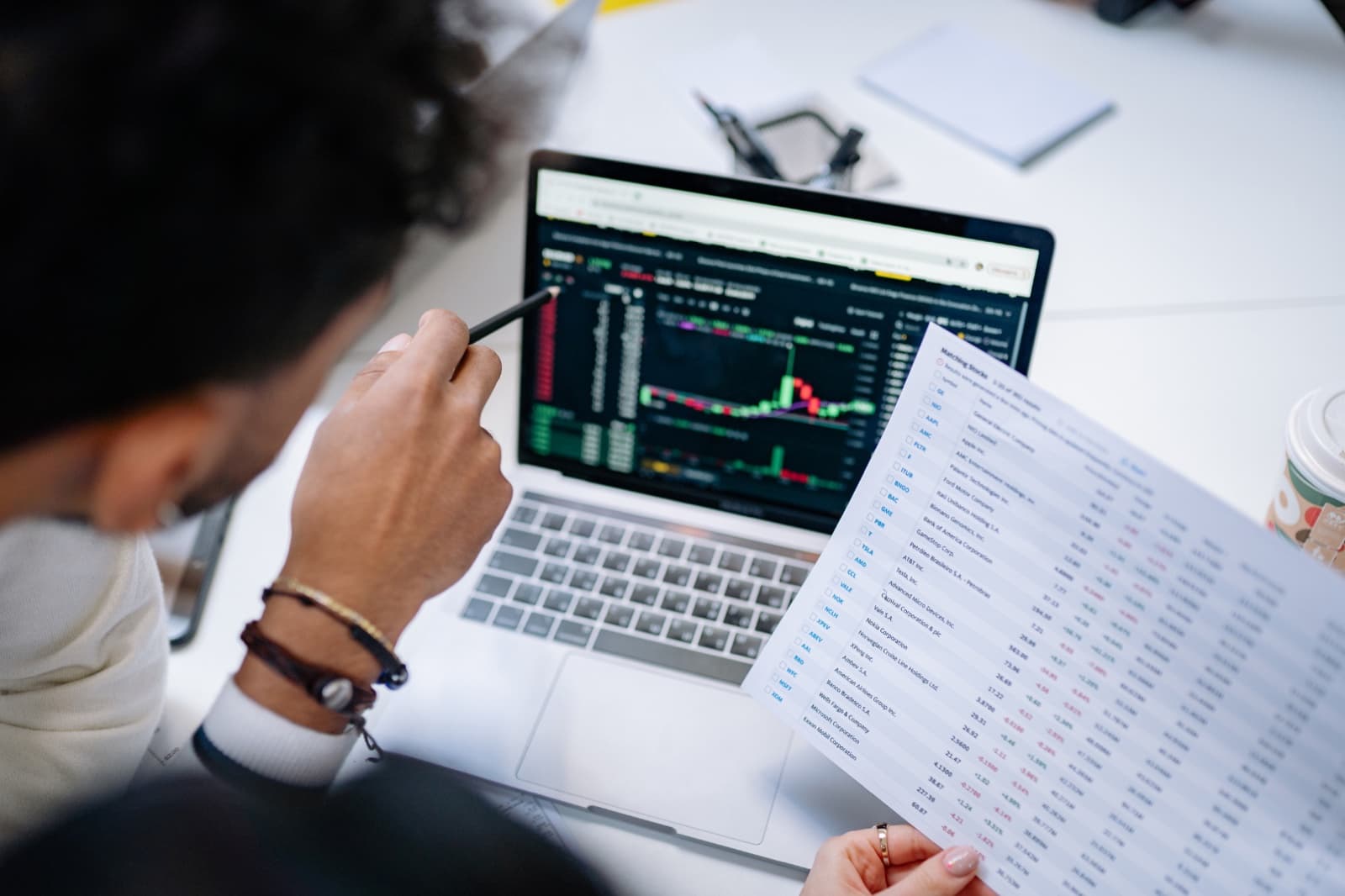 Executive reviewing equity compensation statement
